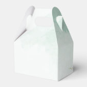 turquoise lichtblauwe bloemen bruiloft bedankdoosjes (Achterkant)