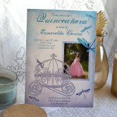 Turquoise, Lichtblauwe Quinceañera Kaart