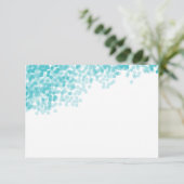 Turquoise lichte douche | Lege Kaart invoegen (Staand voorkant)