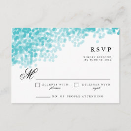 Turquoise lichte douche | RSVP Response Kaart