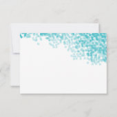 Turquoise lichte douche |  RSVP Response Kaart (Achterkant)