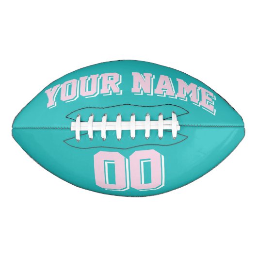 TURQUOISE LICHTE PINK EN WITTE Football (Voorkant)