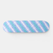 Turquoise & Lichtpaarse Strepen  Persoonlijk Skateboard (Horizontaal)
