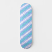Turquoise & Lichtpaarse Strepen  Persoonlijk Skateboard (Voorkant)