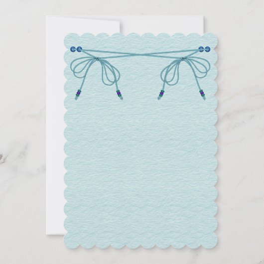 Turquoise liefde knopen bruiloft kaart (Achterkant)