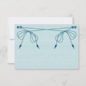 Turquoise liefde knopen bruiloft save the date (Achterkant)