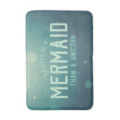 Turquoise Liever een Zeemeermin dan een Eenhoorn G Badmat (Voorkant Verticaal)