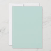 Turquoise Lila Bloem Bruiloft Kaart (Achterkant)