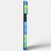 Turquoise Lime Green Waterverf Stripes Pattern Case-Mate iPhone Case (Achterkant / Rechts)