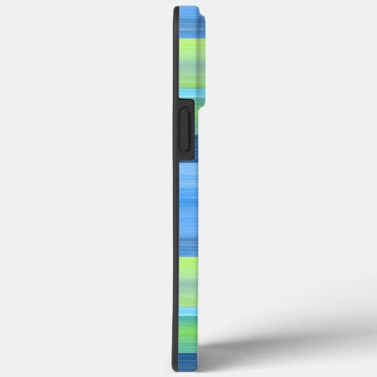 Turquoise Lime Green Waterverf Stripes Pattern Case-Mate iPhone Case (Achterkant / Rechts)