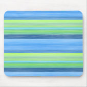 Turquoise Lime Green Waterverf Stripes Pattern Muismat (Voorkant)