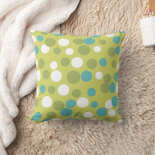Turquoise Limoen Stippen Pillow Kussen (Deken)