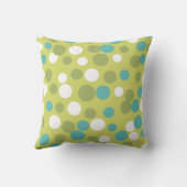 Turquoise Limoen Stippen Pillow Kussen (Achterkant)