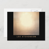 Turquoise Linen Gold Circles Beauty Salon 2 Briefkaart (Voorkant / Achterkant)