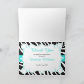 Turquoise Lingerie Party Hartelijk dank Kaart (Binnen)