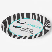 Turquoise Lingerie Party Hartelijk dank Papieren Bordje (Gekanteld)