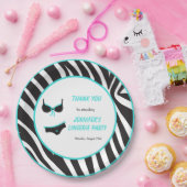 Turquoise Lingerie Party Hartelijk dank Papieren Bordje (Feest)