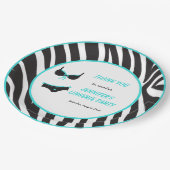 Turquoise Lingerie Party Hartelijk dank Papieren Bordje (Gekanteld)