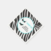 Turquoise Lingerie Party Hartelijk dank Servet (Hoek)