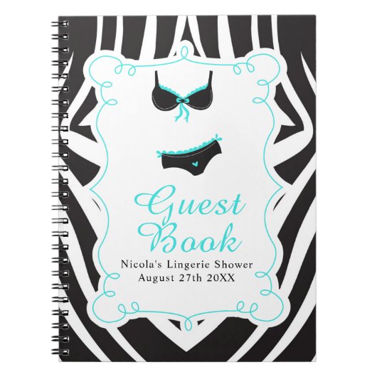 Turquoise Lingerie Party  Notitieboek (Voorkant)