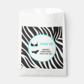 Turquoise lingeriefeest bedankt bedankzakje (Voorkant)