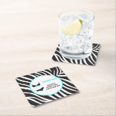 Turquoise lingeriefeest bedankt kartonnen onderzetters (Insitu)