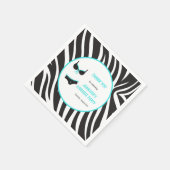 Turquoise lingeriefeest bedankt servet (Hoek)