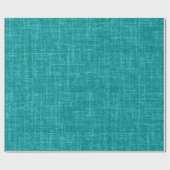 Turquoise Linnen Cadeaupapier (Vlak)