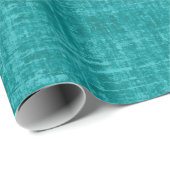 Turquoise Linnen Cadeaupapier (Rol Hoek)