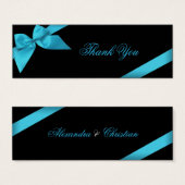 Turquoise lint bedankkaart mini visitekaartjes (Voorkant /achterkant)