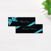 Turquoise lint bedankkaart mini visitekaartjes (Bureau)