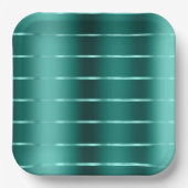 Turquoise lint Bruidsfeest Papieren Bordje (Voorkant)