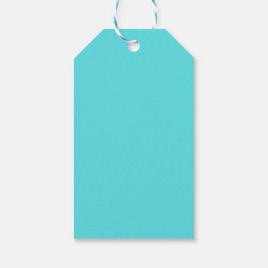 Turquoise & Lint Cadeaulabel (Achterkant)