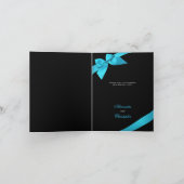 Turquoise Lint Dank Je Bedankkaart (Binnen)