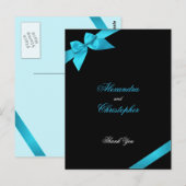 Turquoise lint Dank u Briefkaart (Voorkant / Achterkant)