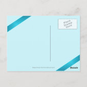 Turquoise lint Dank u Briefkaart (Achterkant)