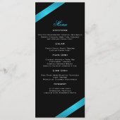 Turquoise Lint Trouwmenu Menu (Achterkant)
