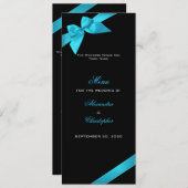 Turquoise Lint Trouwmenu Menu (Voorkant / Achterkant)