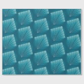 Turquoise linten cadeaupapier (Vlak)