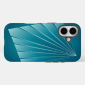 Turquoise linten Case-Mate iPhone case (Achterkant (horizontaal))