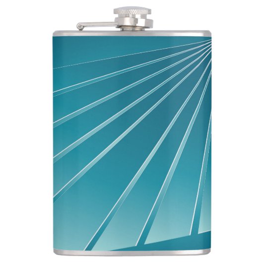 Turquoise linten heupfles (Voorkant)