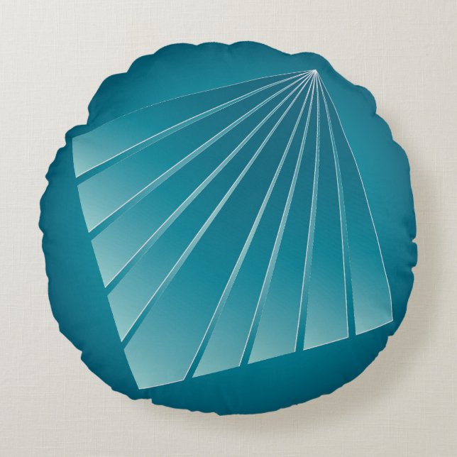 Turquoise linten rond kussen (Voorkant)