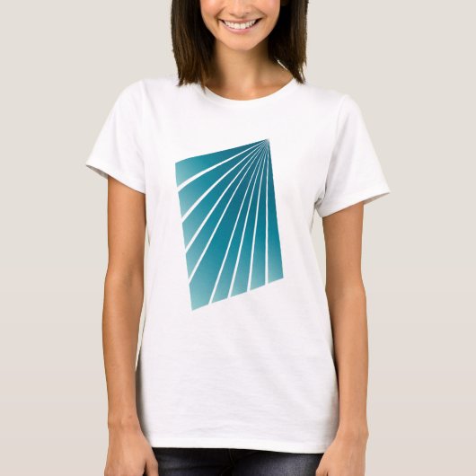 Turquoise linten t-shirt (Voorkant)