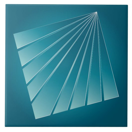 Turquoise linten tegeltje (Voorkant)