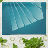 Turquoise linten theedoek (Gevouwen)