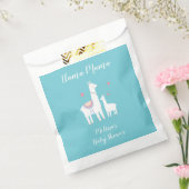 Turquoise Llama Mama Cute Baby shower Bedankzakje (Gezegeld)