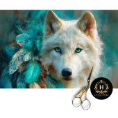 Turquoise Lodge Arctic Wolf Portrait Tissuepapier