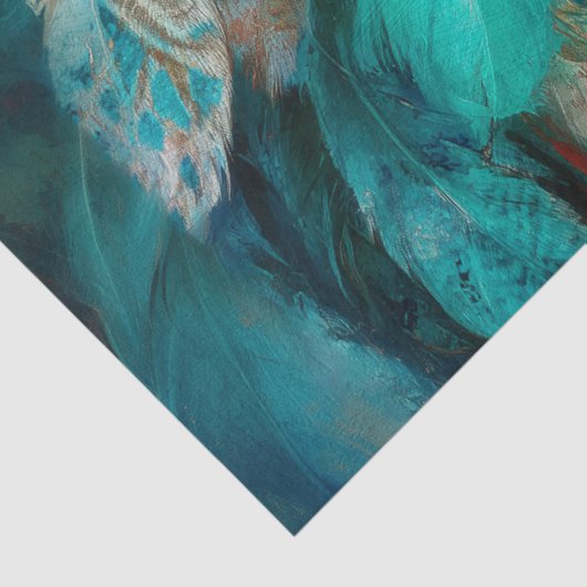 Turquoise Lodge Arctic Wolf Portrait Tissuepapier (Detail)