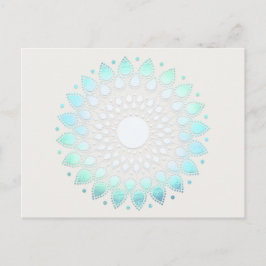 Turquoise Lotus Floral Mandala Briefkaart
