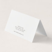 Turquoise Lotus Flower Mandala Instructions Visitekaartje (Achterkant)